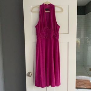 Fuchsia pink Jones NY midi dress